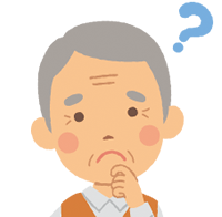 男性高齢者(疑問)(右)