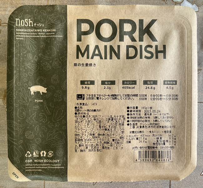 豚の生姜焼きパッケージ