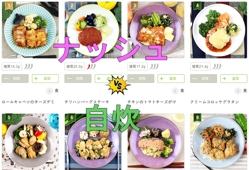 ナッシュを利用するのと自炊ではどっちがお得？